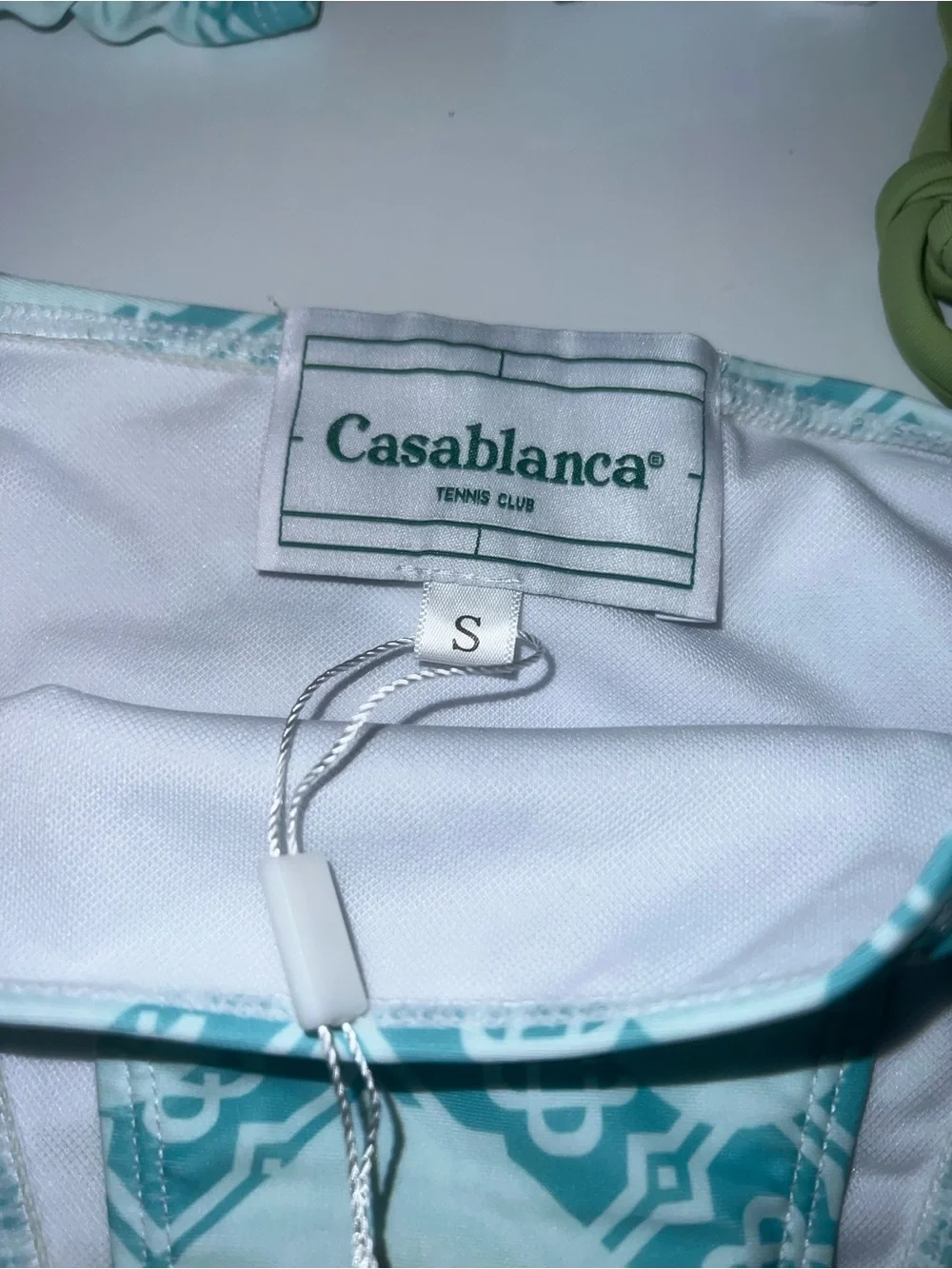 Casablanca  Aqua Patterned bikini set with matching sarong